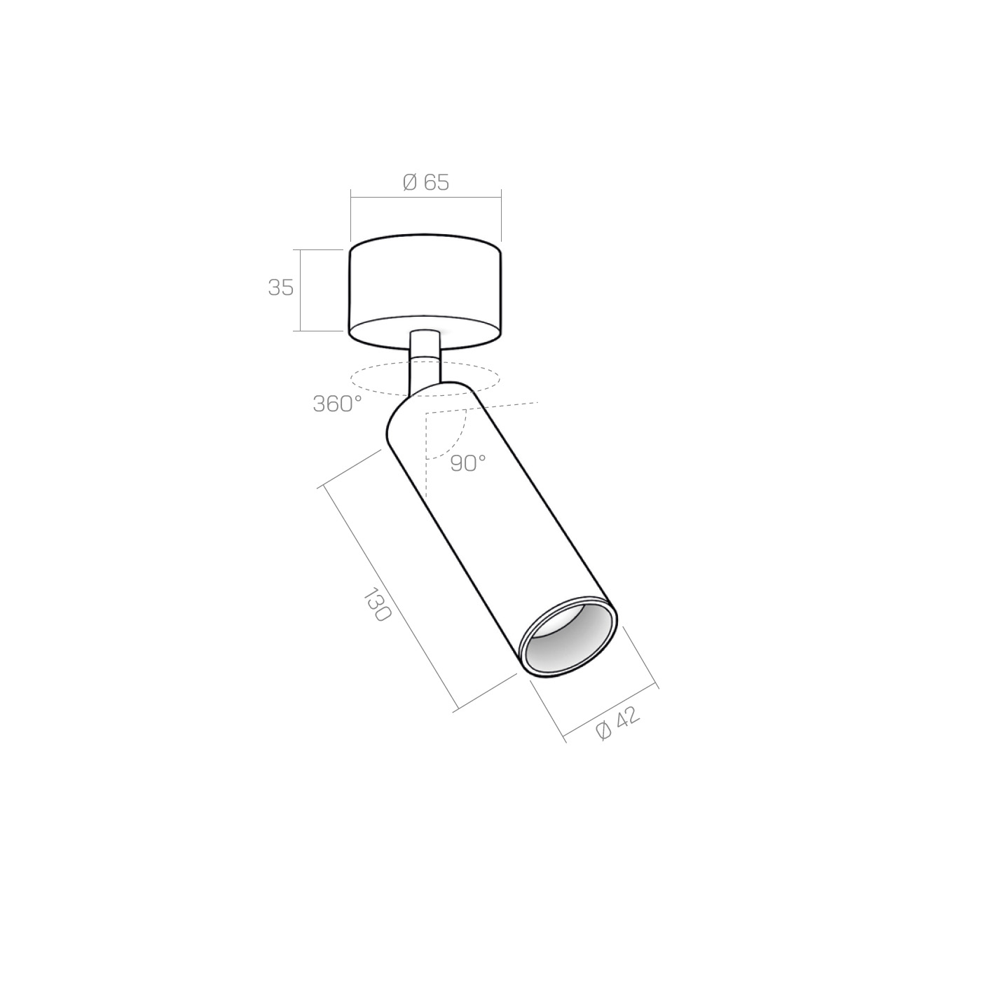 Faretto 230V CRICCO 13 - plafone technical details