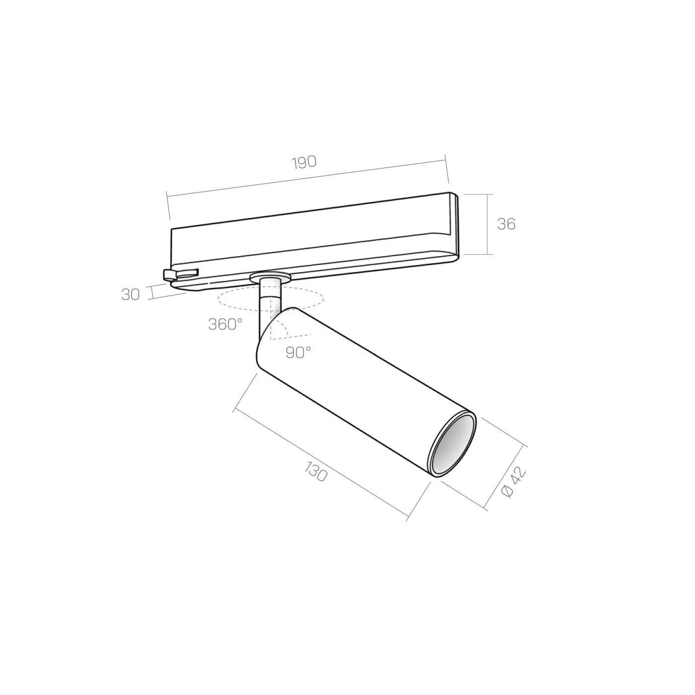 Faretto 230V CRICCO 13 - binario technical details