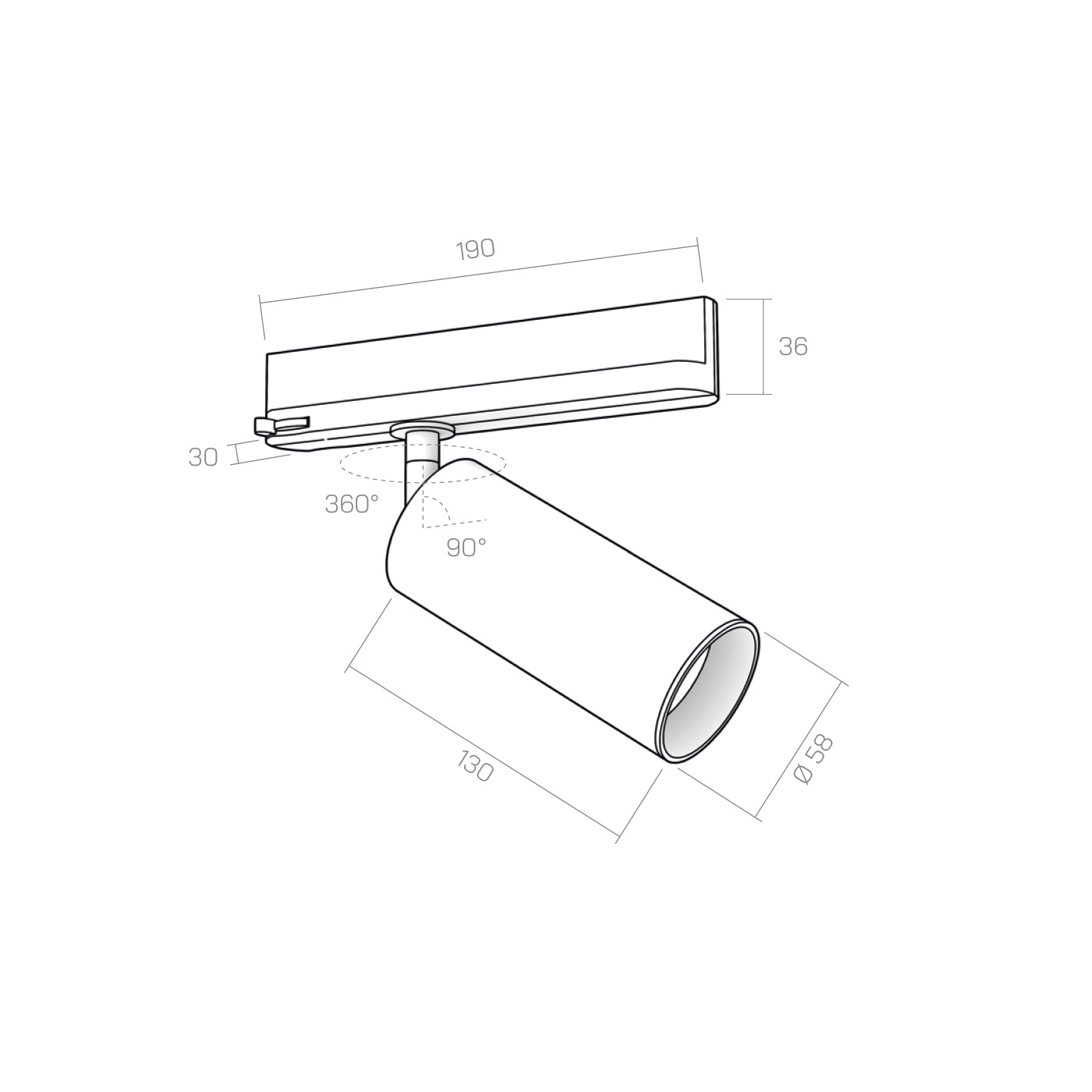 Faretto 230V CICCIO 13 - binario technical details