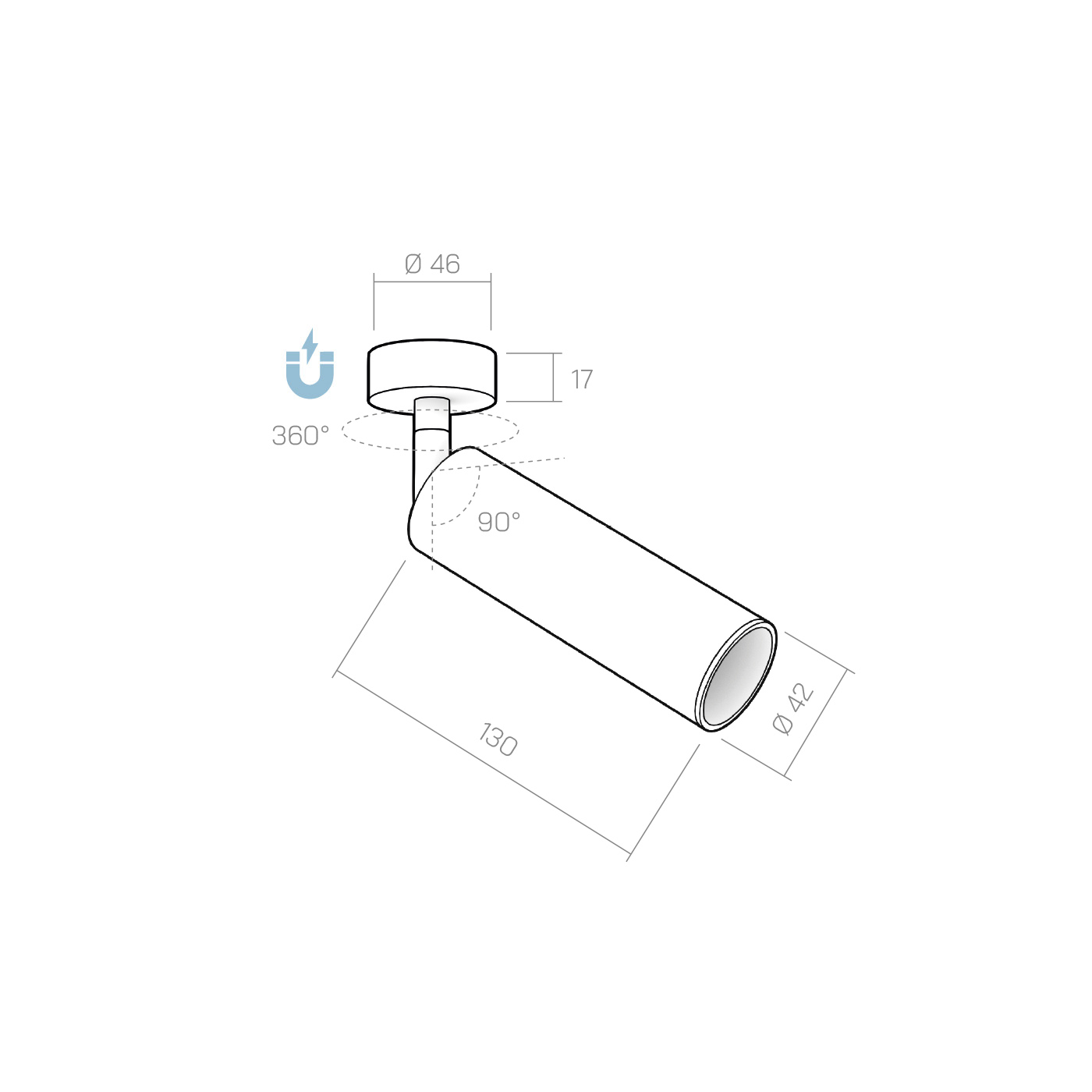 Faretto CRICCO 13 - plafone technical details