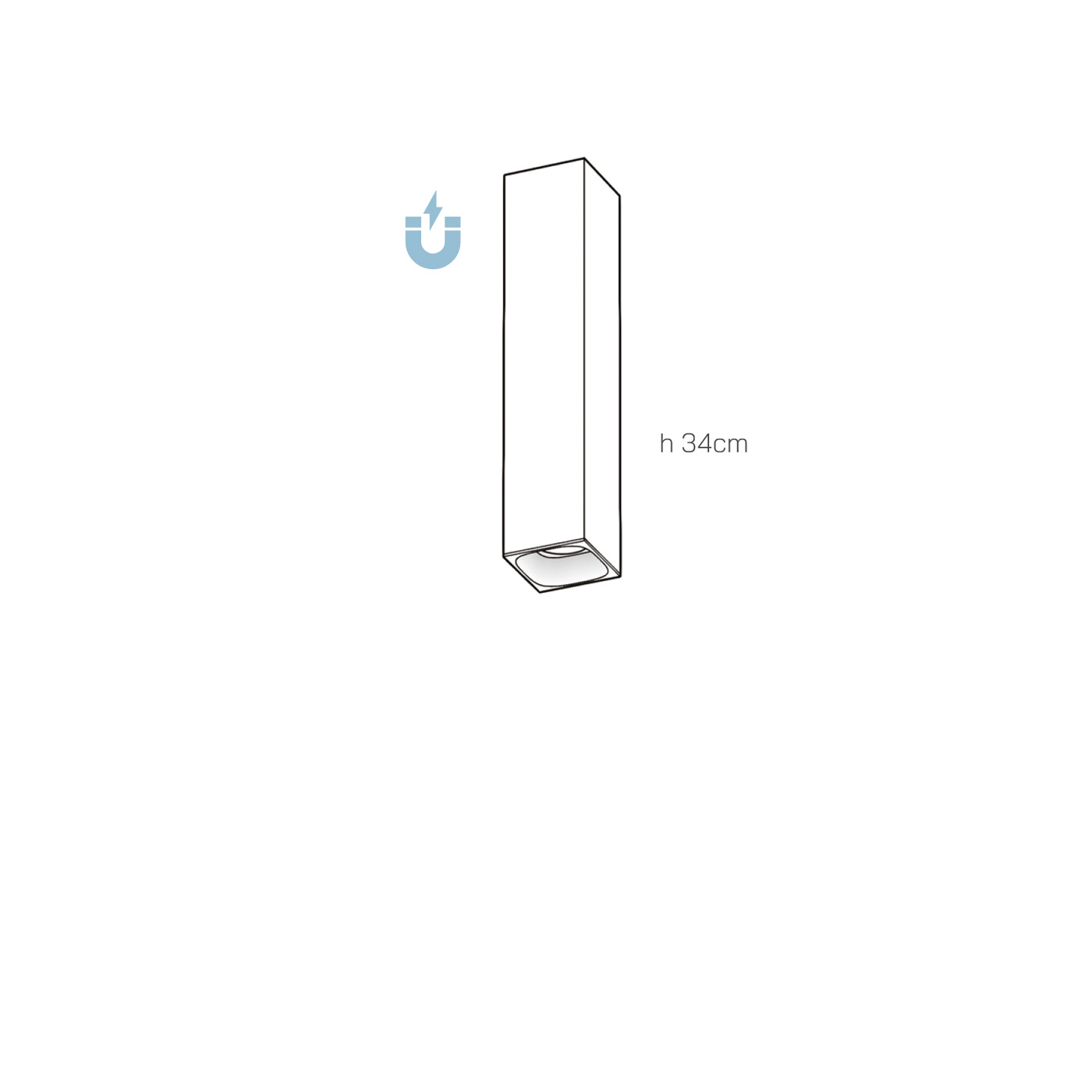 Plafoniera QUBETTO 34 technical details