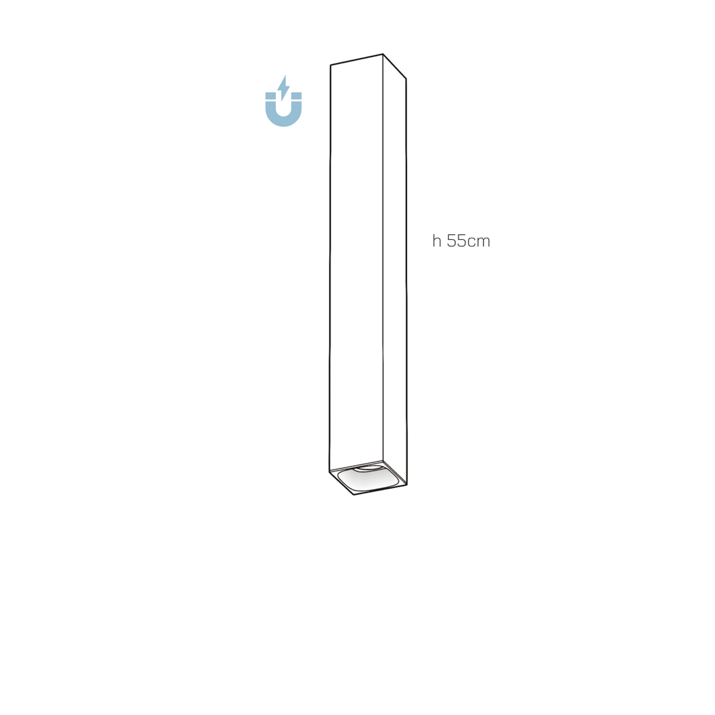 Plafoniera QUBETTO 55 technical details