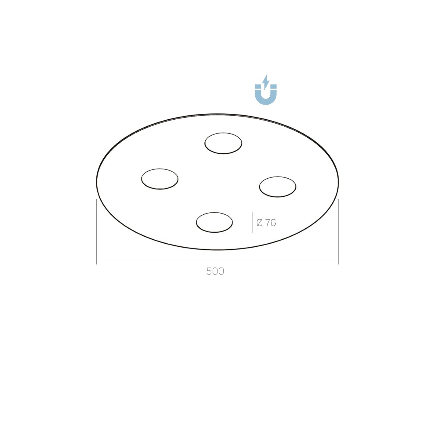 Plafoniera POIS x4 technical details