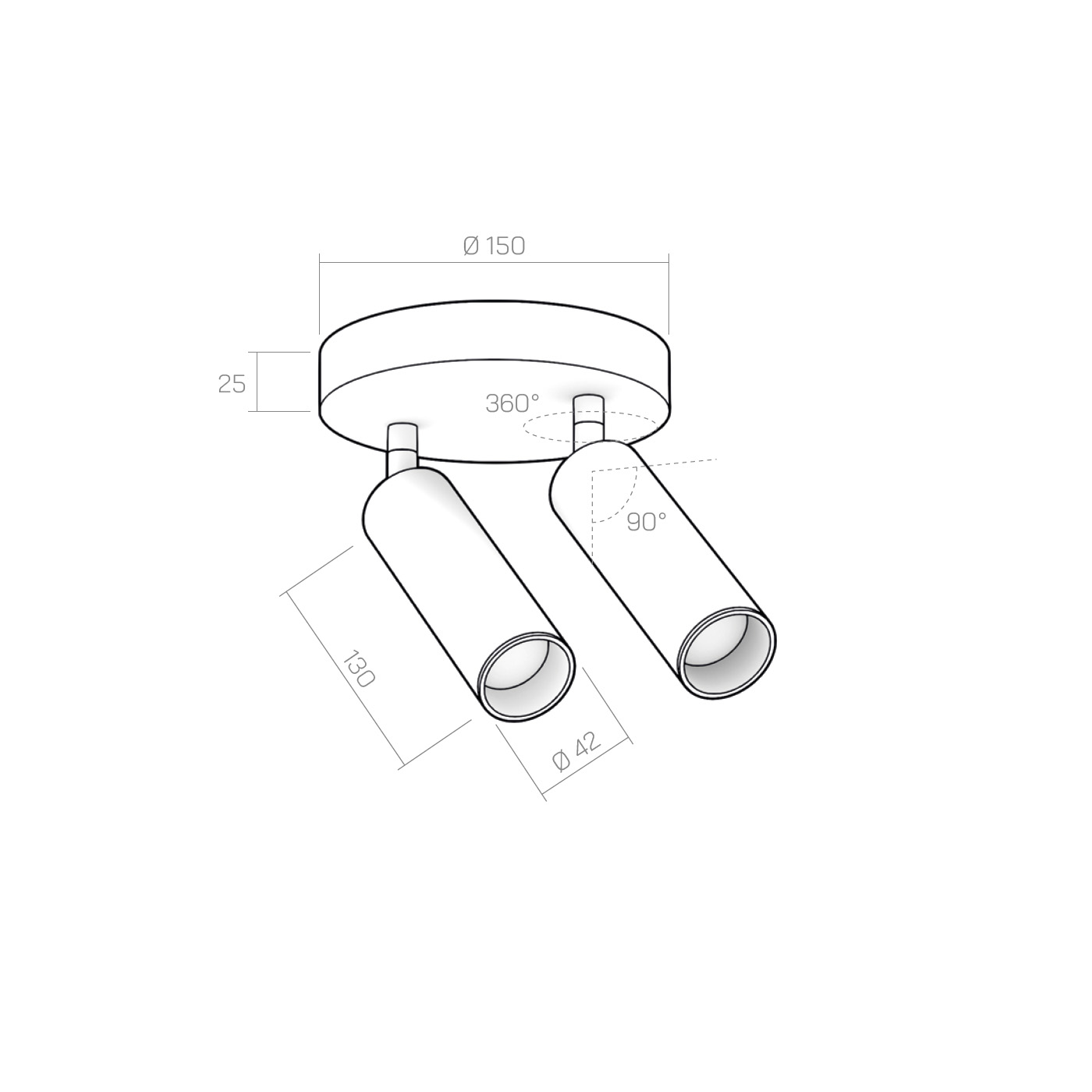 Plafoniera CRICCO 13x2 technical details