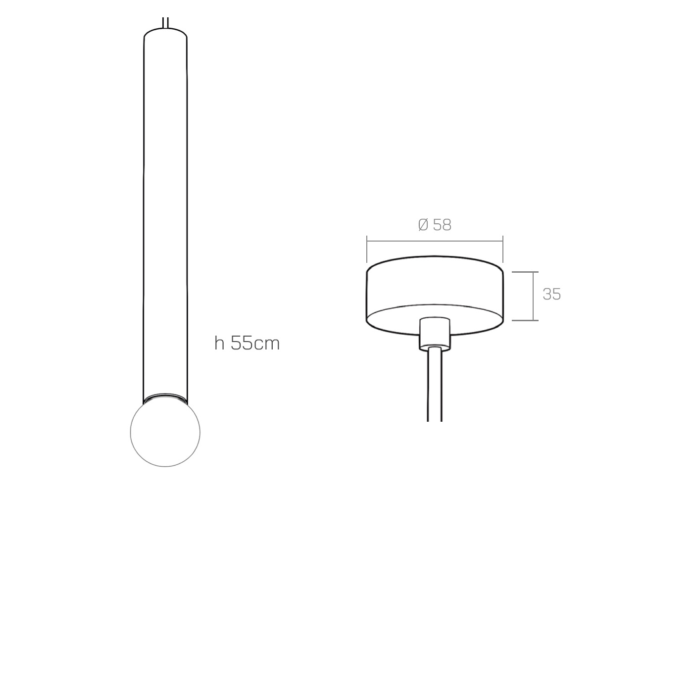 Organo CICCIO E27 55 - plafone technical details