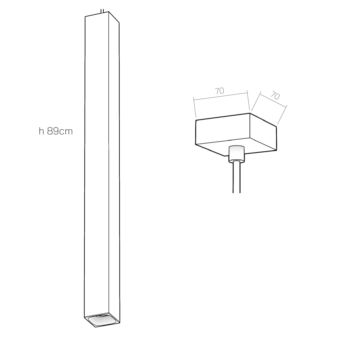 Organo QUBETTO 89 - plafone technical details