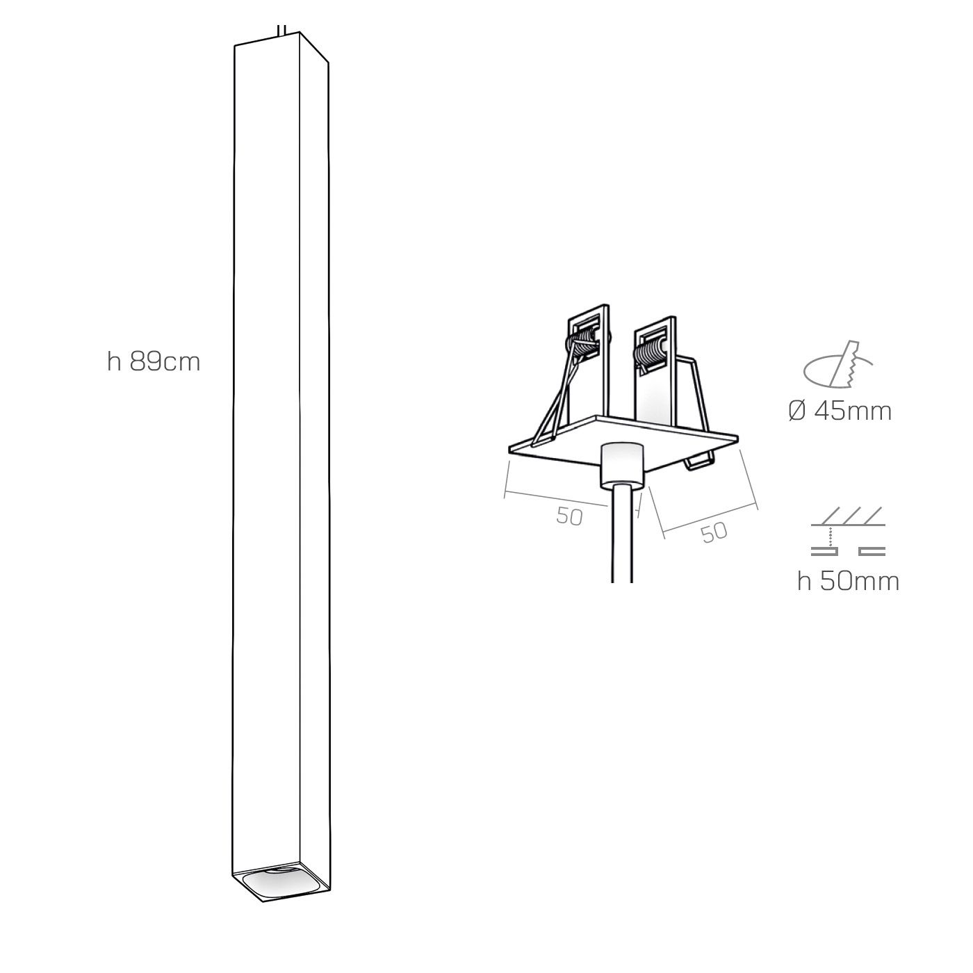 Organo QUBETTO 89 - incasso technical details