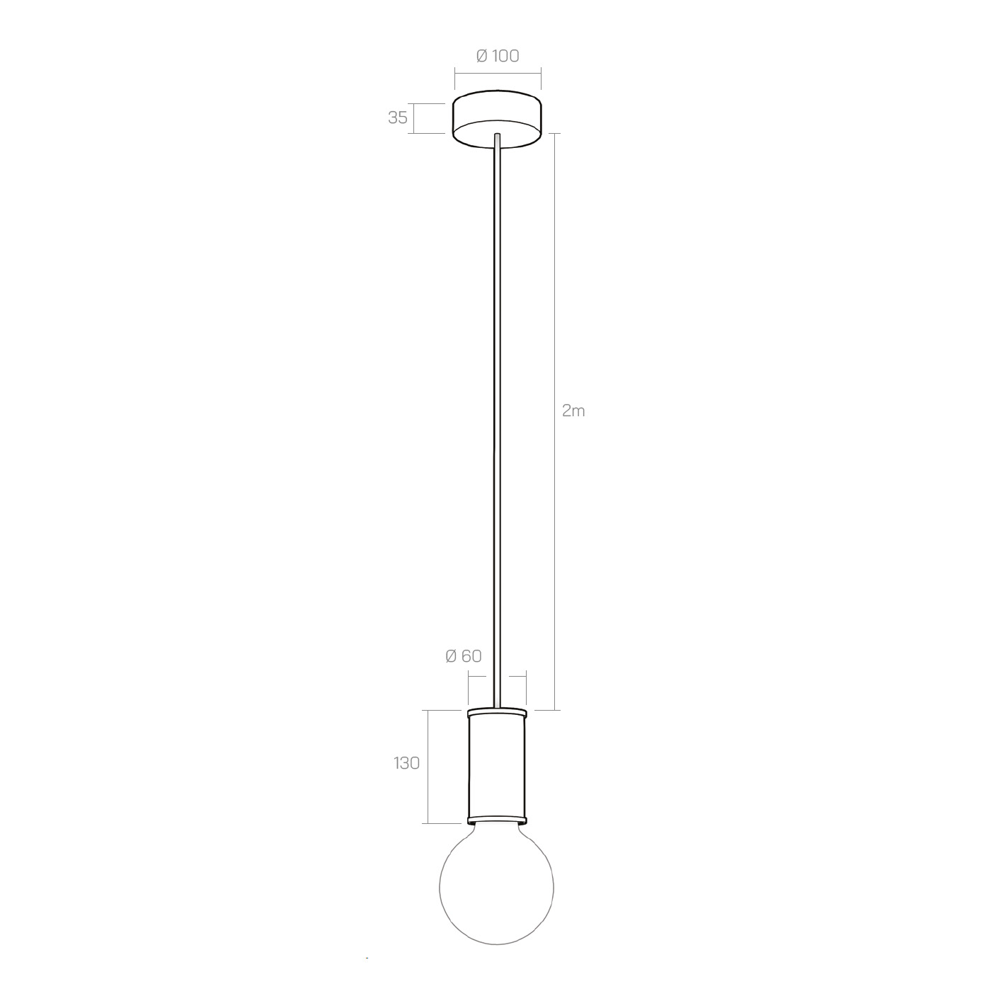 Sospensione MARMO - Bianco technical details