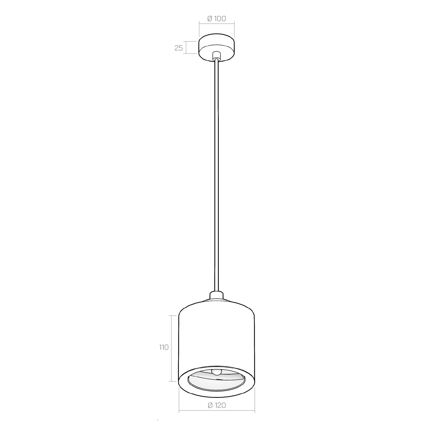 Sospensione KIATTO - plafone technical details
