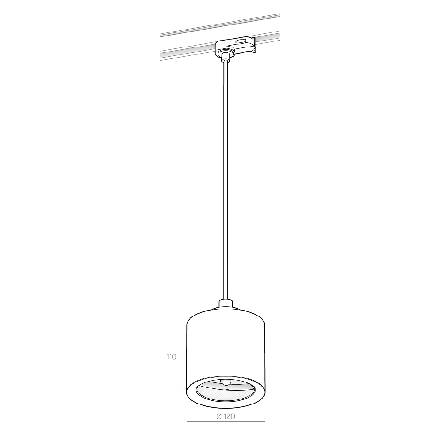 Sospensione KIATTO - binario technical details